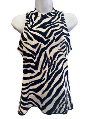 White House Black Market Zebra Sleeveless Top Small